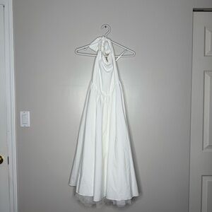 Commense White Halter Dress